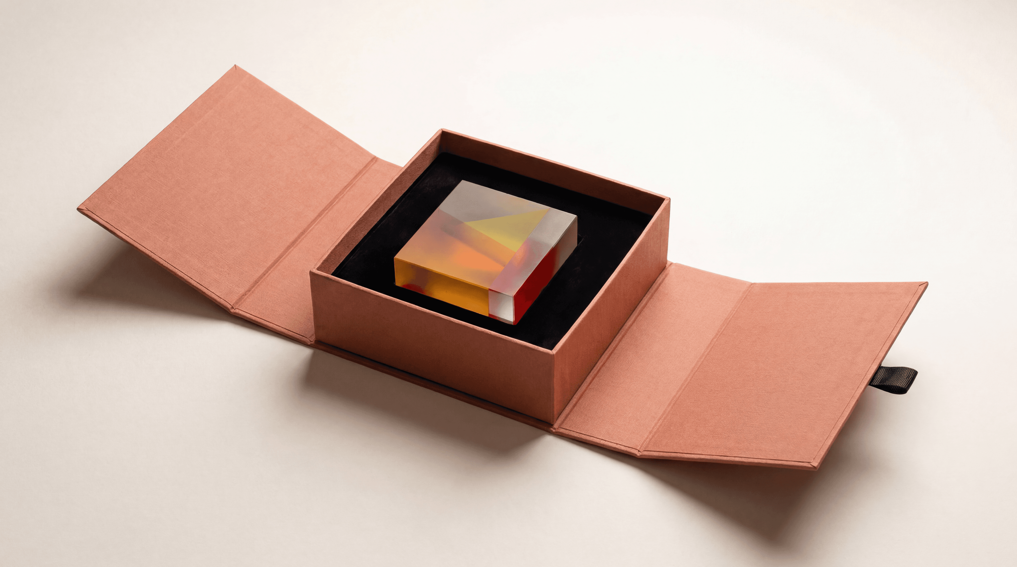 A Discover Collection Memocube — a cube of fused silica